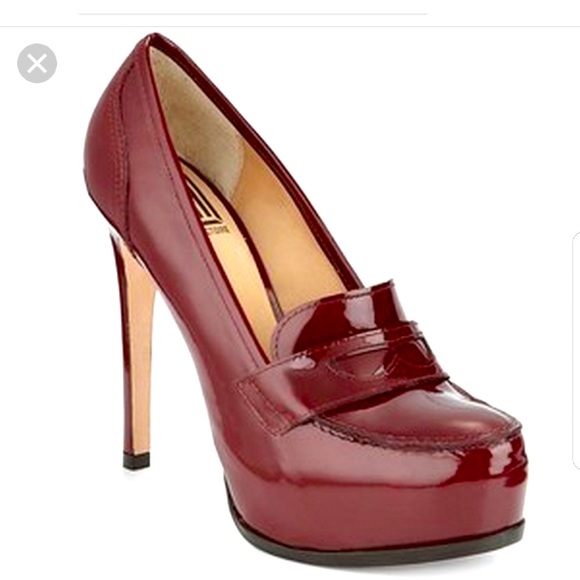 Gorgeous Pour La Victoire Patent Leather Burgundy Platform Heels❣️ - Picture 5 of 16